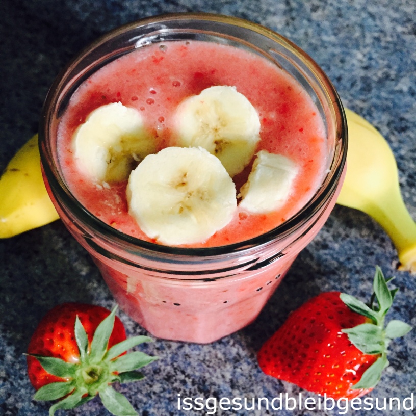 Valentinstag Erdbeer-Banane-Frühstück – issgesundbleibgesund